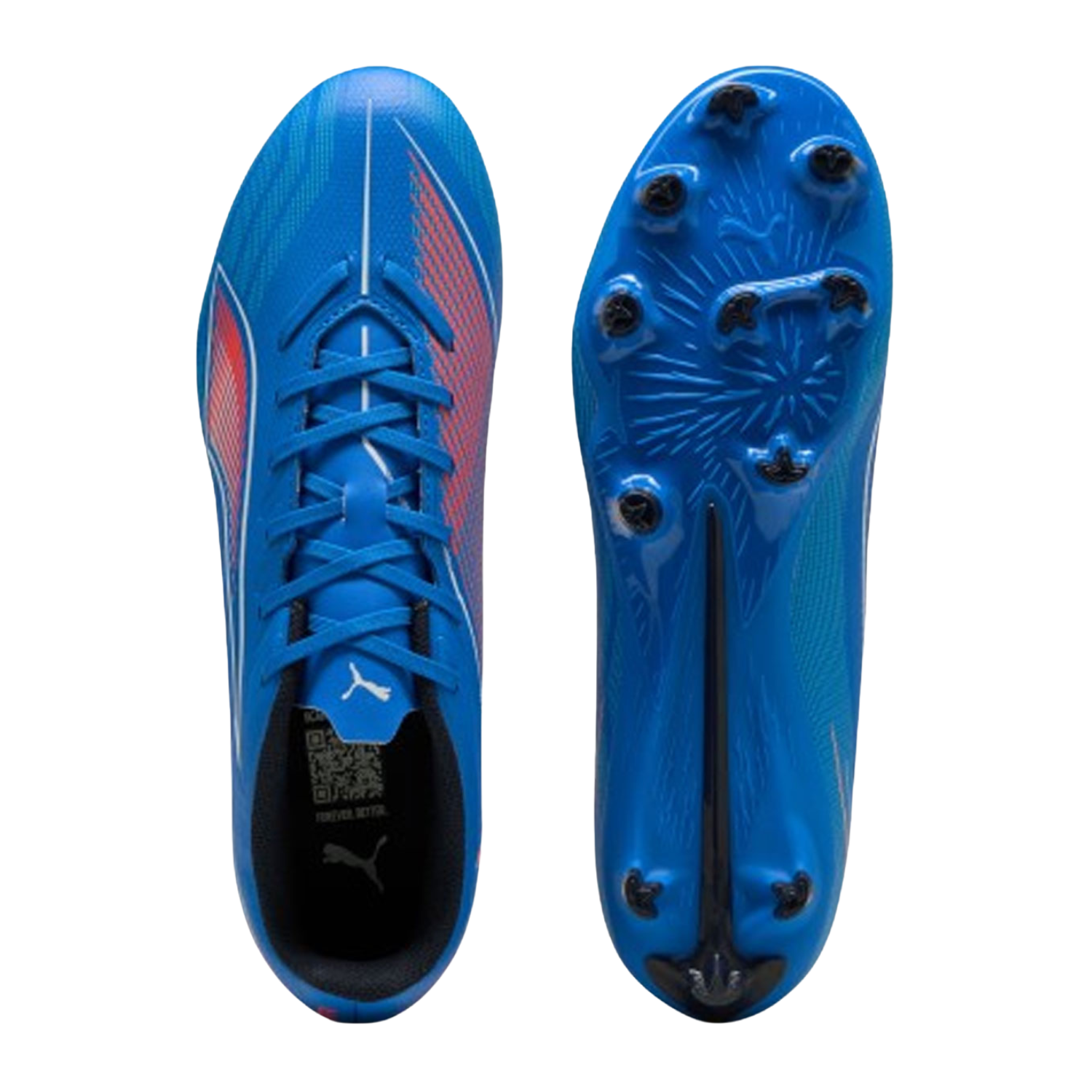 Puma Ultra 6 Play FG/AG Football Boots Unisex - Ultra Blue/Glowing Red Football Boots Puma