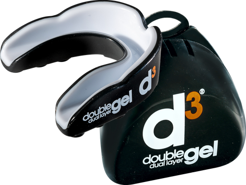 D3 Double Gel Mouthguard BLACK WHITE Accessories D3