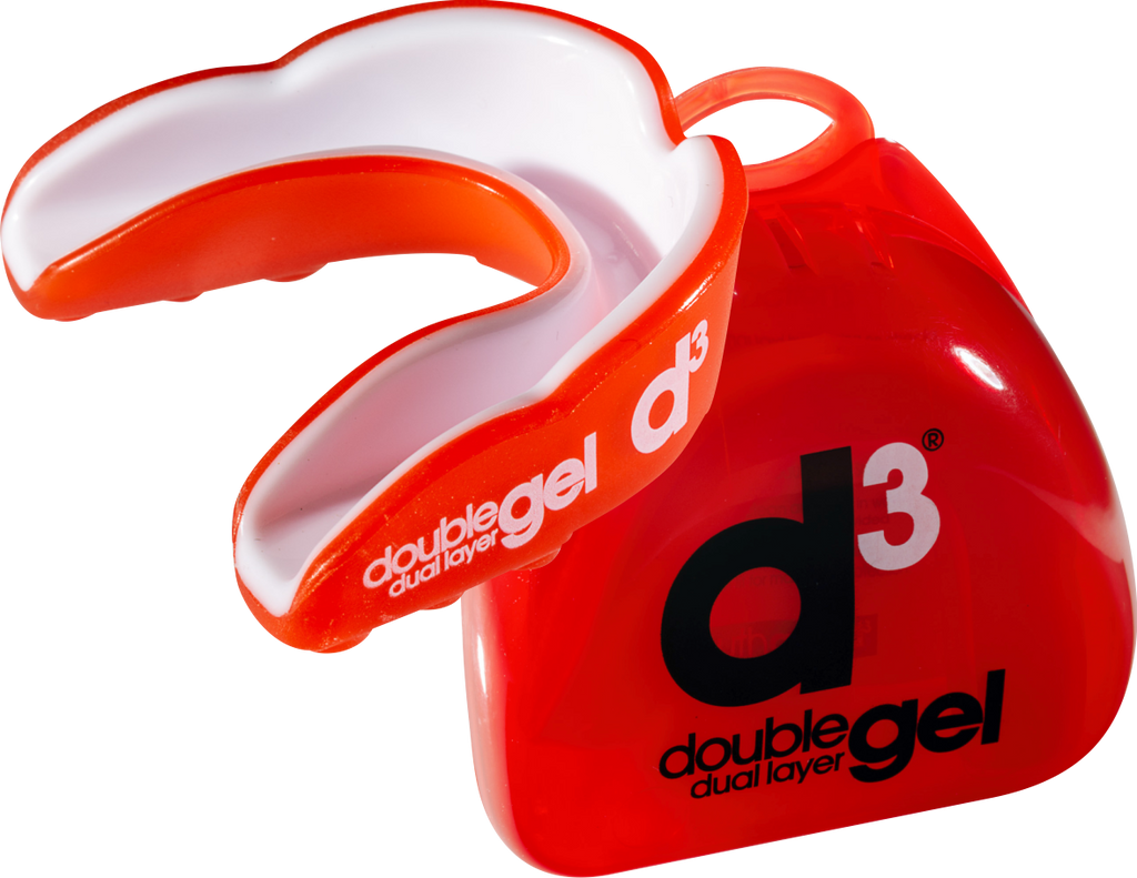 D3 Double Gel Mouthguard RED WHITE Accessories D3